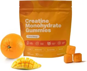 Creatine Gummies for Women & Men — First & Only 5g Creatine + Taurine + Vitamin B12 | Vegan Creatine Gummies | Sugar-Free | Mango