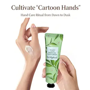 Green Tea Moisturizing Hand Cream Set, Travel Size Mini Hand Lotion for Dry, Cracked Hands, Natural Plant Fragrance, Small Gifts & Stocking Stuffers for Women