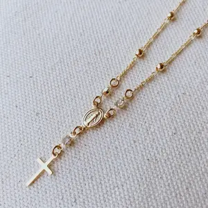 18k Gold Filled Lady of Graces Rosary - High Quality Non Tarnish