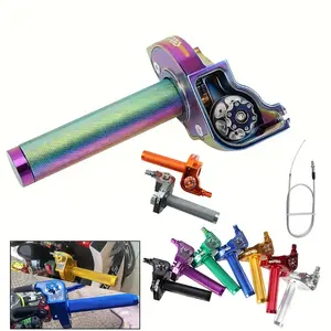 22mm CNC Aluminum Accelerator Throttle Twist Grip - 6061 T-6 Alloy, Multi-Color Options, Ergonomic Design for Smooth Throttle Control on 50cc-350cc Dirt Bikes with 7/8" Handlebar, Bike Handlebar Grips | Stylish Motorcycle Grips | Cnc Alumin