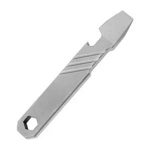 Titanium Alloy Pocket Pry Bar, Mini Multi-Function Tool, Bottle Opener, Portable Edc Camping Hiking Accessory, Durable High-Quality Tool WC01-D