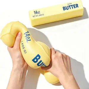 Butter Squishy, 4oz 14oz Squeeze Stress Balls, Butter Stick Slow Rising Squishies Toy, Anxiety Relief Sensory Toy, Soft Relaxing Fidget Toy for Daily Stress Relief Party Favors Gifts for Kids and Adults