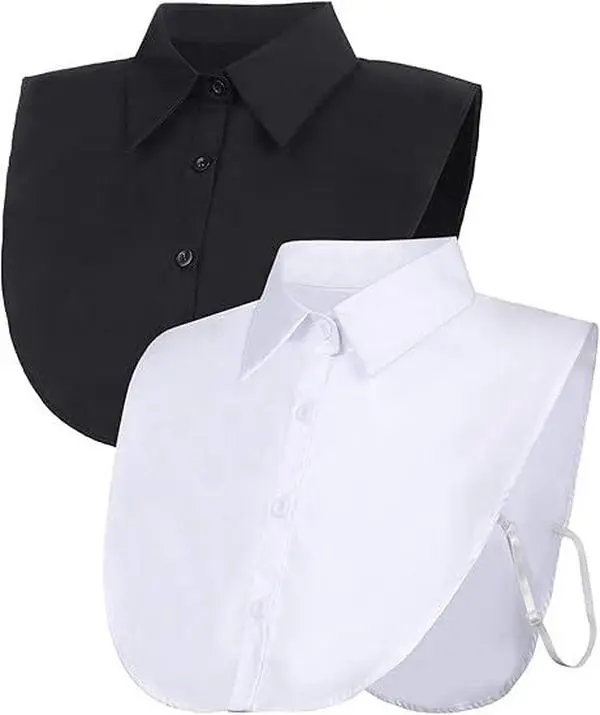 2PCS Fake Collar Detachable Collar for Women Shirts Collar  Collar Half False Blouse