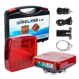 Wireless Trailer Lights Magnetic, New Rechargeable Wireless Trailer Tow Lights LED Set Anti-fouling and Waterproof can be Used as Tail Light, Brake Light and Turn Signal for Truck Camper RV
