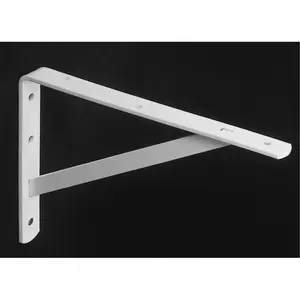 212 MAIN 12in. White Heavy-Duty Epoxy Wall Shelf Brackets (208WH300), 1000 lbs Load Capacity, for Wooden Shelves