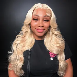Hot Star 613 Blonde Body Wave13x6 Lace Front Wig Human Hair 180% Density Straight Blonde Lace Front Wigs Human Hair Pre Plucked with Baby Hair for Women