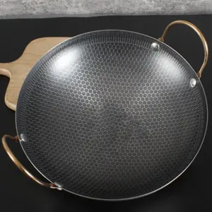 1 Count Stainless Steel Wok Pan, non-stick mini wok, Induction Compatible Pan, suitable for household induction cooker gas/gas open flame, etc. Kitchen Cookware Cooking Tool