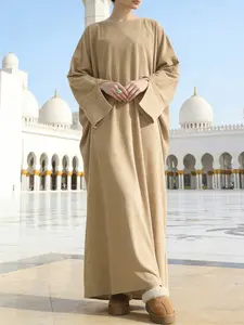 Women's Corduroy Long Robe Outerwear, Casual Autumn Winter Abaya, Comfortable and Stylish, Perfect for Daily Wear