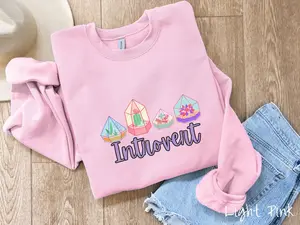 The Introvert Terrarium Sweatshirt, Gift This Succulent Sweatshirt to your Friends!