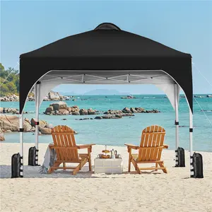 Yaheetech  8x8 FT Pop Up Canopy Tent, Portable Instant Heavy-Duty Canopy, UPF 50+ Water-resistant Adjustable Canopy with Roller Bag & Sandbags & Guy Lines & Ground Stakes