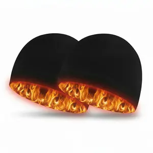 2PCS Fleece Winter Warm Watch Cap - Mens Outdoor Cold Weather Skull Beanie Hat Black Hat For Men