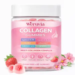 Multi-Collagen Peptides — 60 Collagen Gummies | Featuring Types I, II, III, V, & X | Enhanced with Biotin, Hyaluronic Acid, and Vitamin C Complex | Pomegranate & Berry Flavor | Sugar-Free, Non-GMO