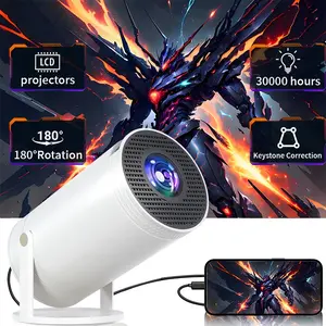 Portable Projector, Supporting WiFi 6 & Wireless 5.2, 1080P Video Decoding, 3.3m Display Zoom Function and 180-Degree Rotatable Design, Ideal for Home Theater, Home Cinema Projector