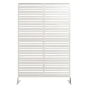 Outdoor Privacy Screen, Freestanding Metal Privacy Screen with Stand, Decorative Privacy Fence, Outdoor Privacy Panels for Deck Patio Balcony Garden, Copper Coin