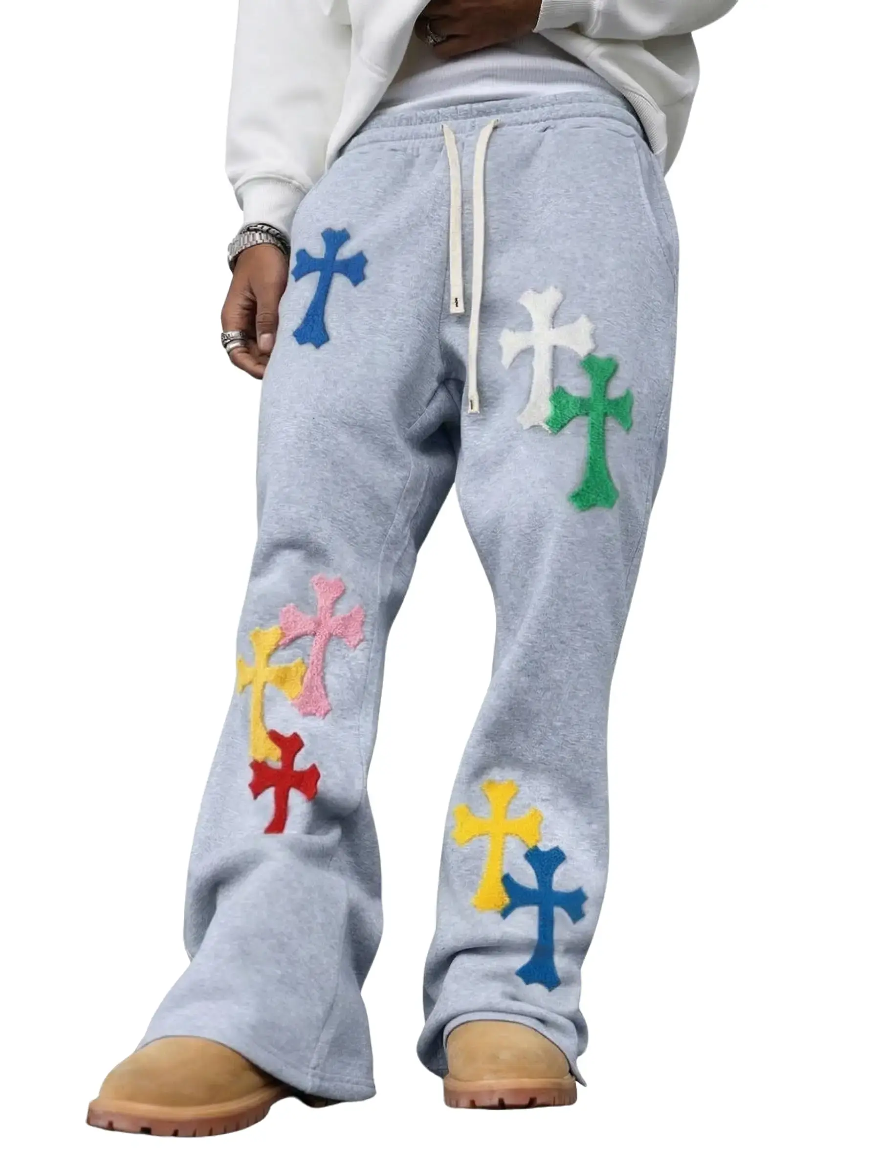 Women's Sporty Chic Straight-Leg Pants - Graphic Print, Adjustable Drawstring Waist, Easy-to-Wear, All-Season, Hiking, Outdoor Sports & Leisure Bottoms