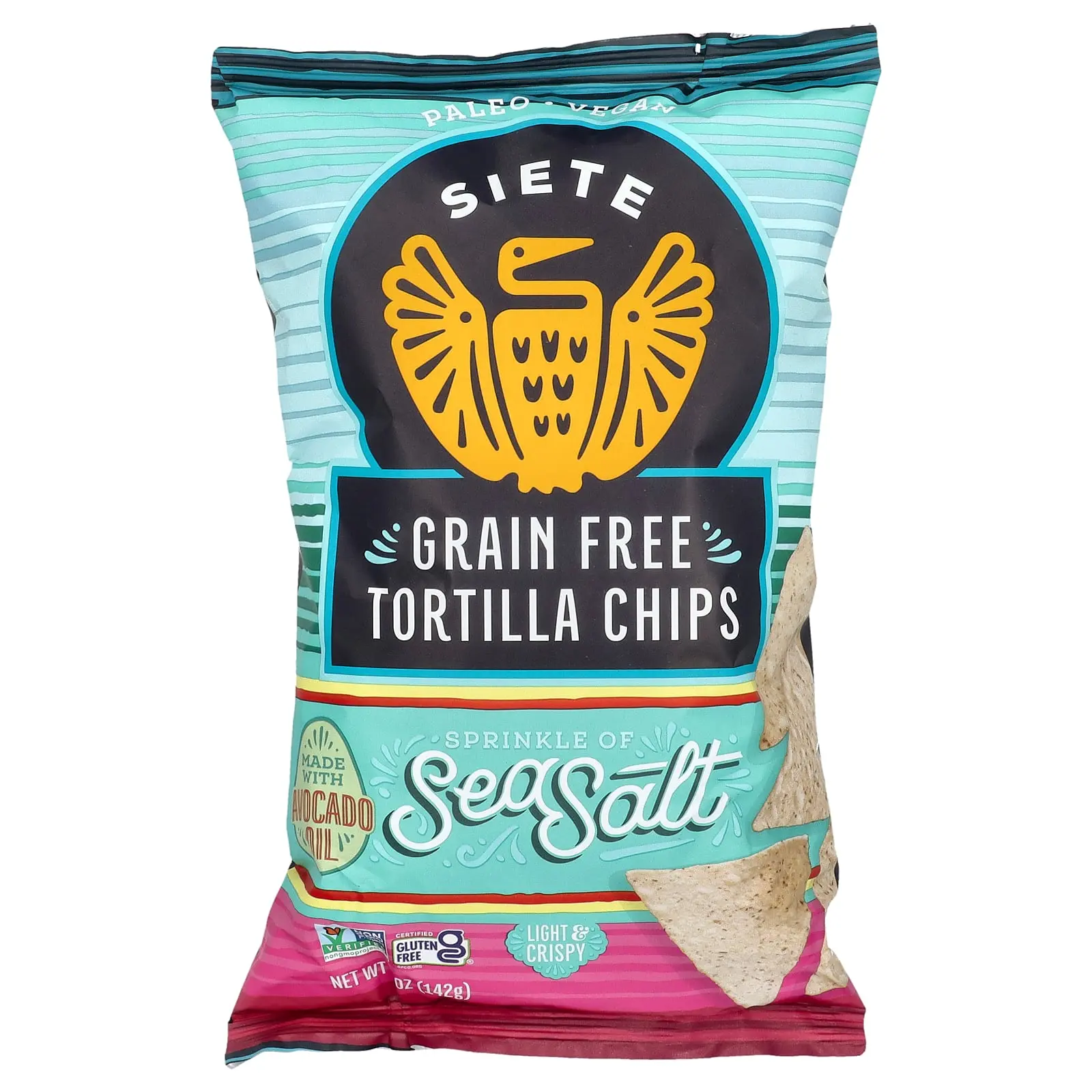 Siete Grain Free Tortilla Chips, Sea Salt,  5 oz (142 g)