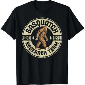 Bigfoot Research Team Retro Vintage Sasquatch T-Shirt |     Unisex Cotton Tee Gift |     Full Size Menswear Top