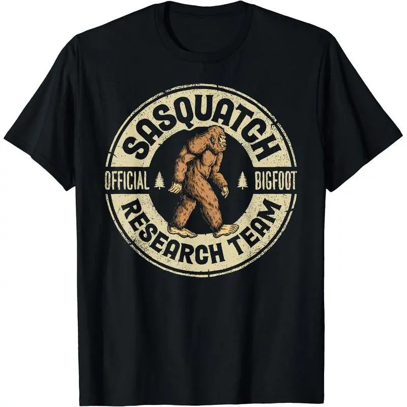 Bigfoot Research Team Retro Vintage Sasquatch T-Shirt |           Unisex Cotton Tee Gift |           Full Size Menswear Top