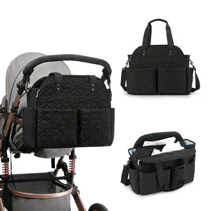 Multifunctional Waterproof Baby Diaper Bag, Shoulder Crossbody Maternity Travel Storage Bag, Insulated Bottle Holder, Stroller Bag, Stroller Organizer Bag, Travel Diaper Tote