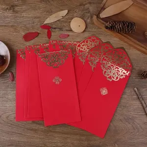 Chinese Lucky Money Envelope, 10pcs/set Chinese Style Red Envelope, Decoration Supplies for Wedding Birthday Festival Party, Unique Envelopes