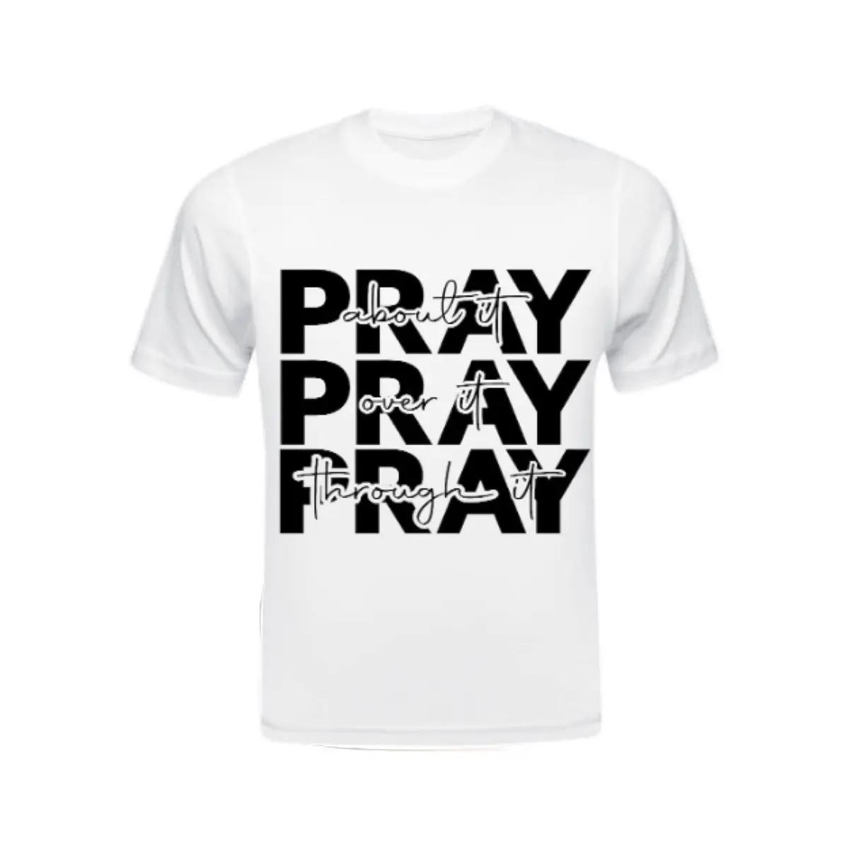 100% Cotton Pray Screen Print Transfer Men's Fitted Short-Sleeve Athletic T-Shirt - White Fabric with Black Text, Menswear Loungewear for Car Enthusiasts, Outdoor