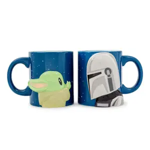 Star Wars: The Mandalorian And Grogu Sculpted Ceramic Mugs | Set of 2