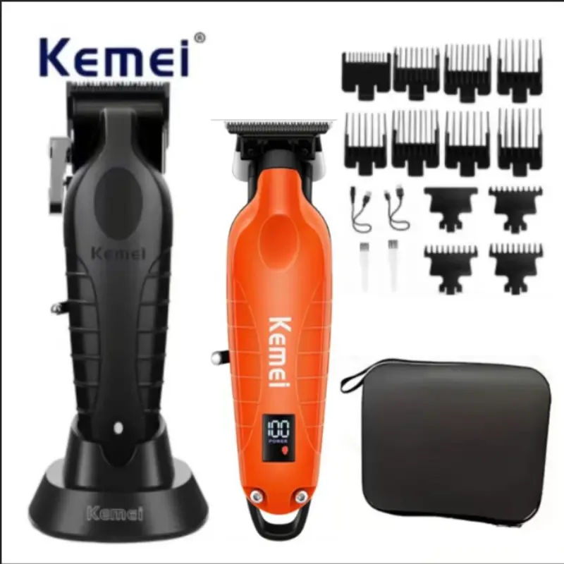 Keme Km-2293/km-2296 Hair Clipper Kit, Men's Electric Professional Hair Trimmer, Lithium-Ion Battery, New Personal Care Appliance Kemei