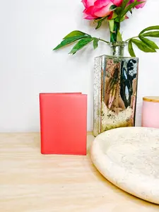 Pre-owned HERMÈS Leather Small Leather Goods Hermes Pink Chevre Agenda Elegant Organizer, Dimensions 5.25" x 4" x.5", No Closure, Silver Finish