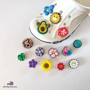 Funky Charmz Avocado Hula Shoe Charms Pin Badge Decor Footwear Shoe Decoration