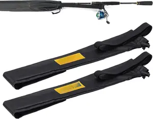Fishing Rod Socks Fishing Pole Sleeves Rod Protector Tangle-Free Lightweight Nylon Adjustable Rod Cover Protector for Spinning Rod Baitcasting Rod Surf Rod Fishing Rod Tube Case