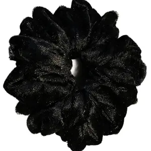 Black Velvet Scrunchie - Fashion Hair Accessory
