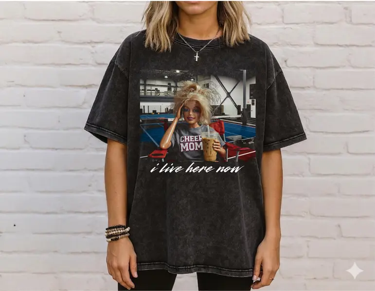 I live here now “doll” cheer gym t shirt Tshirt