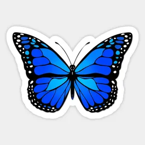 Blue butterfly - Butterfly - Sticker