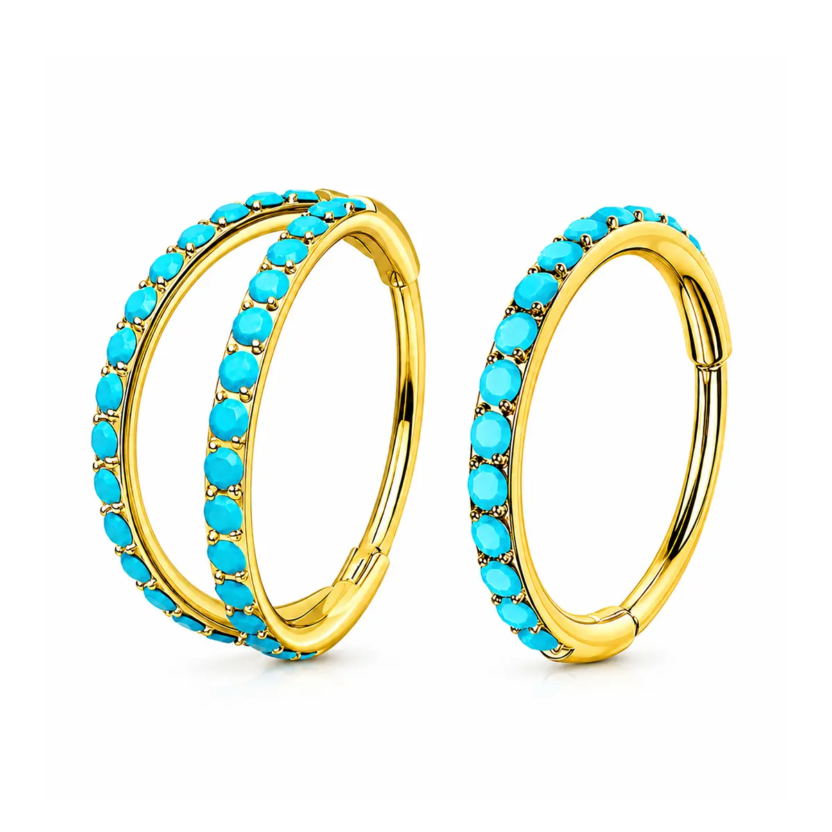 10mm G23 Titanium Hinged Nose Ring, Unisex, Suitable for Nasal Septum, Lip, Brow, Ear Cartilage, Earlobe, Ear Tragus, Ear Helix, and Other Areas.