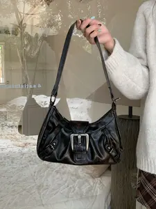 Vintage Y2K Punk Motorcycle Bag, High-Quality Retro Underarm Handbag, Versatile Shoulder Clutch for Women, New Fashion Accessory, Casual Crossbody Bag, Handbag Shoulder Purse, Fashionable Crossbody Bag
