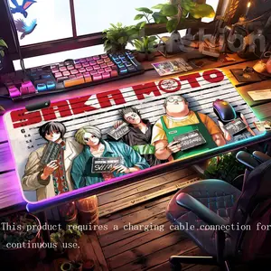 Sakamoto Days Anime Characters Mouse Pad Mousepad HD Printing Lettering Computer Gamers Locking Edge Non-slip RGB Mouse Pad XXL90x40cm Keyboard PC Desk Pad