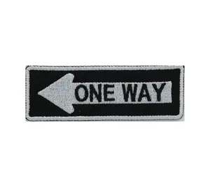 One Way embroidered Biker patch