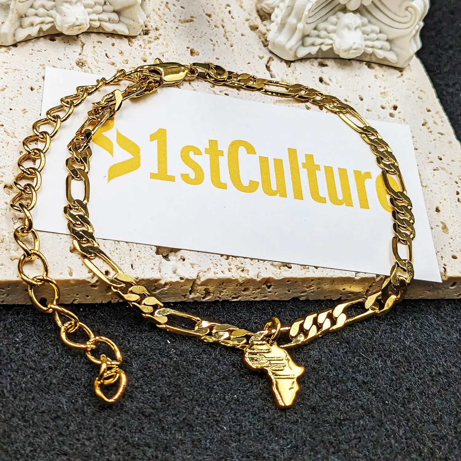 Africa Map Ankle Bracelet "SMALL", pendant Bracelet,