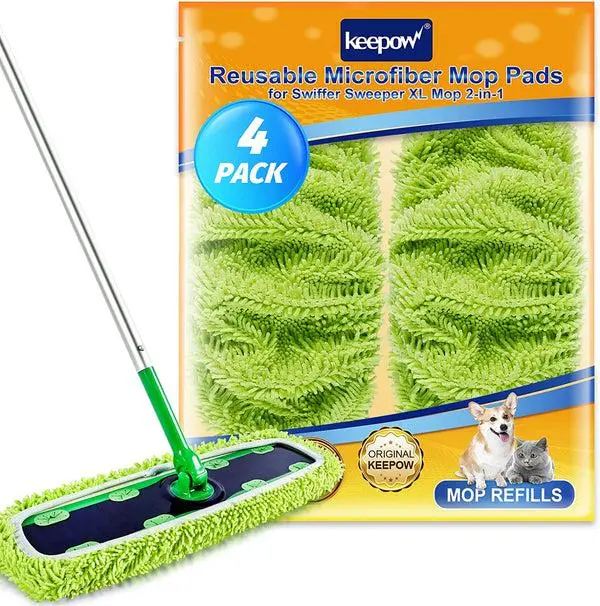 KEEPOW Dry Sweeping/Wet Mopping Cloths for Swiffer Sweeper Mop Deluxe Reusable & Washable Microfiber Flat TikTokShopBlackFriday Mop (Mop is Not Included)