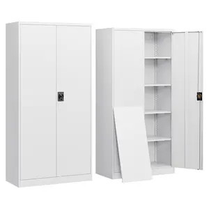 Letaya 71"H Metal Garage Storage Cabinets with Lock Door and Adjustable Shelves Durable Steel Tool Cabinets for Home Office Warehouse Organisieren summervibes