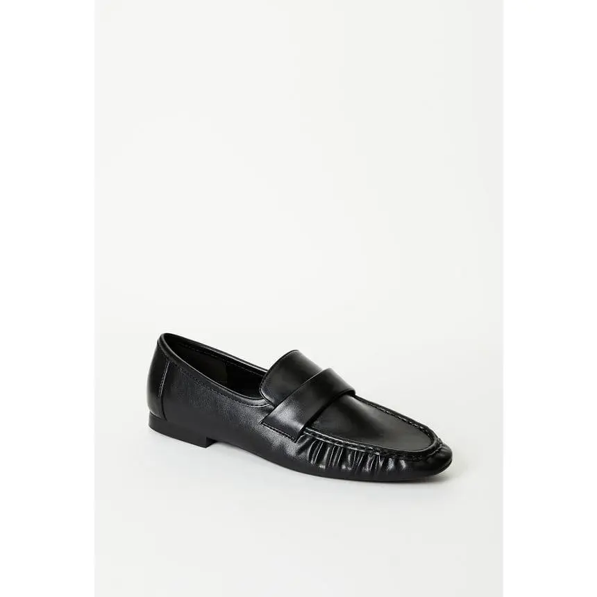 JUST FAB Women's Ruched Loafers Slip-On Penny Loafers - Work & Everyday Casual Loafers EverydayShoes Comfy Loafers Flats Footwear Classic