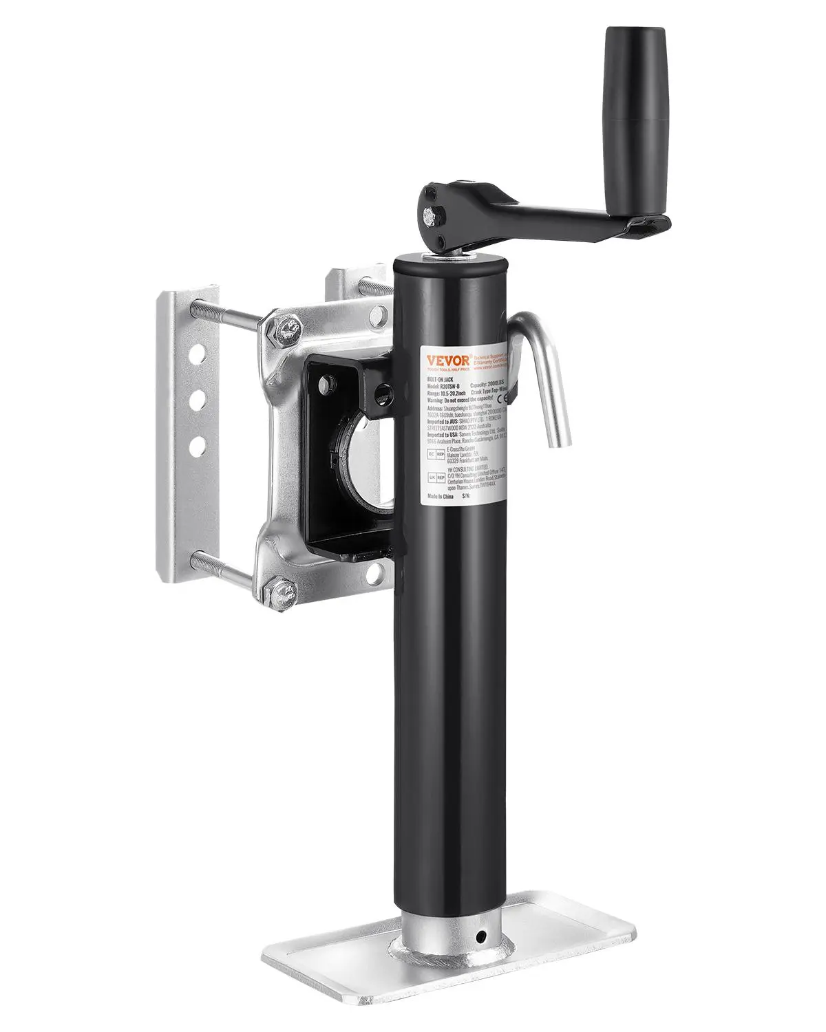 【summerfinds】VEVOR Trailer Jack,  , 2000 lbs Dynamic Load Capacity, Heavy Duty Swivel Bolt-on Trailer Jack, 10" Lift Trailer Jack Stand with Handle for RV Trailer, Horse Trailer, Utility Trailer, and Yacht Trailer