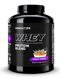 Samnites Nutrition Fruity Cereal Whey Protein Blend Healthcare Dietary Supplement 25g Protein Per Serving 27 Servings Per Container