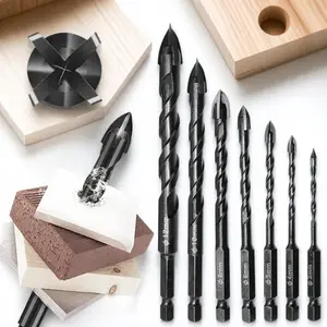 Professional Tile Drill Bit Set, Spiral Drill Bit, Masonry Drill Bit, Multi-Functional Drill Bit Set, Drill Bit Kit, Wear-Resistant Drilling Tool, Home Repair Hardware Accessories