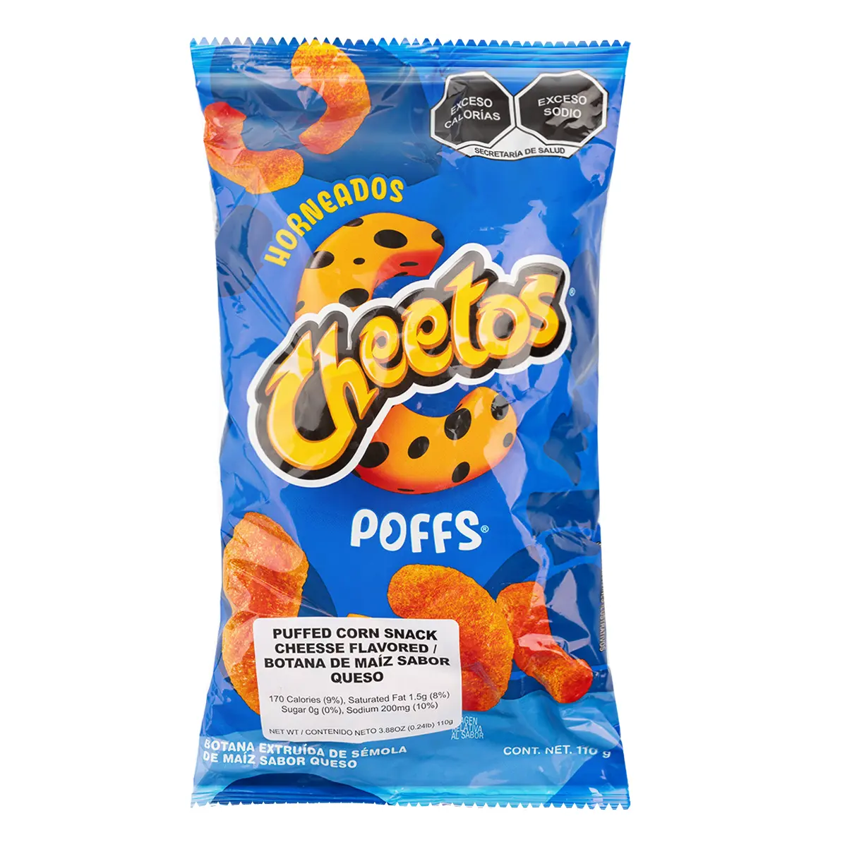 Cheetos Poffs Chips 110g - Cheese Flavored Puffed Corn Snack, 1 Pack, 110 Grams of Snacking Joy