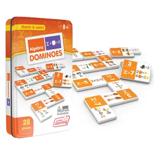 212 MAIN Algebra Dominoes - Math Learning Tools, Junior Learning Table Math Games, 2-Count Sports & Outdoor Gaming Accessories