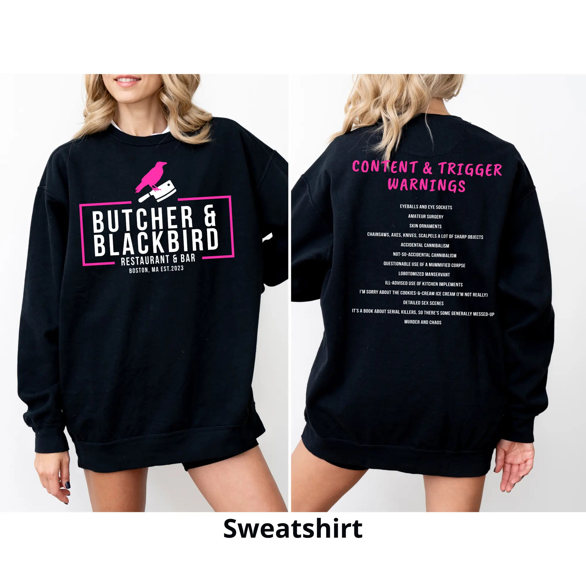 Butcher & Blackbird Sweatshirt, Shirt, Hoodie Brynne Weaver, Smut Gift, Book Sweatshirt, Dark Romance, Morally Grey, Bookish Merch, Booktok