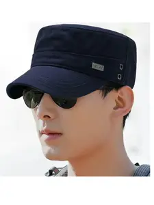 Men's Summer Breathable Sun Hat, Lightweight Flat Cap for Outdoor Travel, Fashionable Casual Snapback Baseball Cap, Adjustable Hat