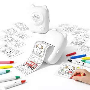 AI Voice Sticker Printer for Kids, Mini Thermal Sticker Maker, Inkless Portable Talk-to-Print Printer for Coloring Pages, Journals, DIY & Gifts