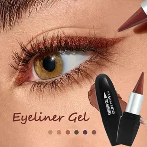 Coffee Brown Velvet Eyeliner Stick Matte Waterproof Long Lasting Eyeshadow Eyeliner Gel Pen Smooth Quick Drying Eyeliner Cream